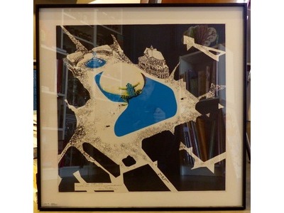 Guy Rottier (1922-2013). Projet pour le concours des Halles à Paris, lithographie 15/120, signée, titrée, datée 1979. 50x50 cm sans les marges blanches du fond, encadrée, 250 euros.