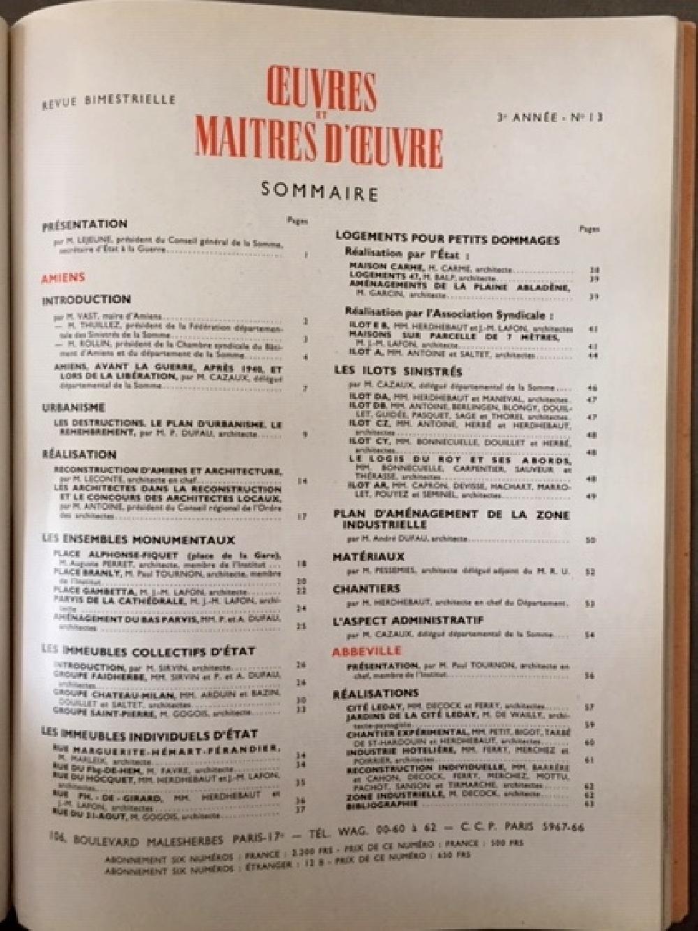 Oeuvres et Maitres d'oeuvre - Amiens Abbeville