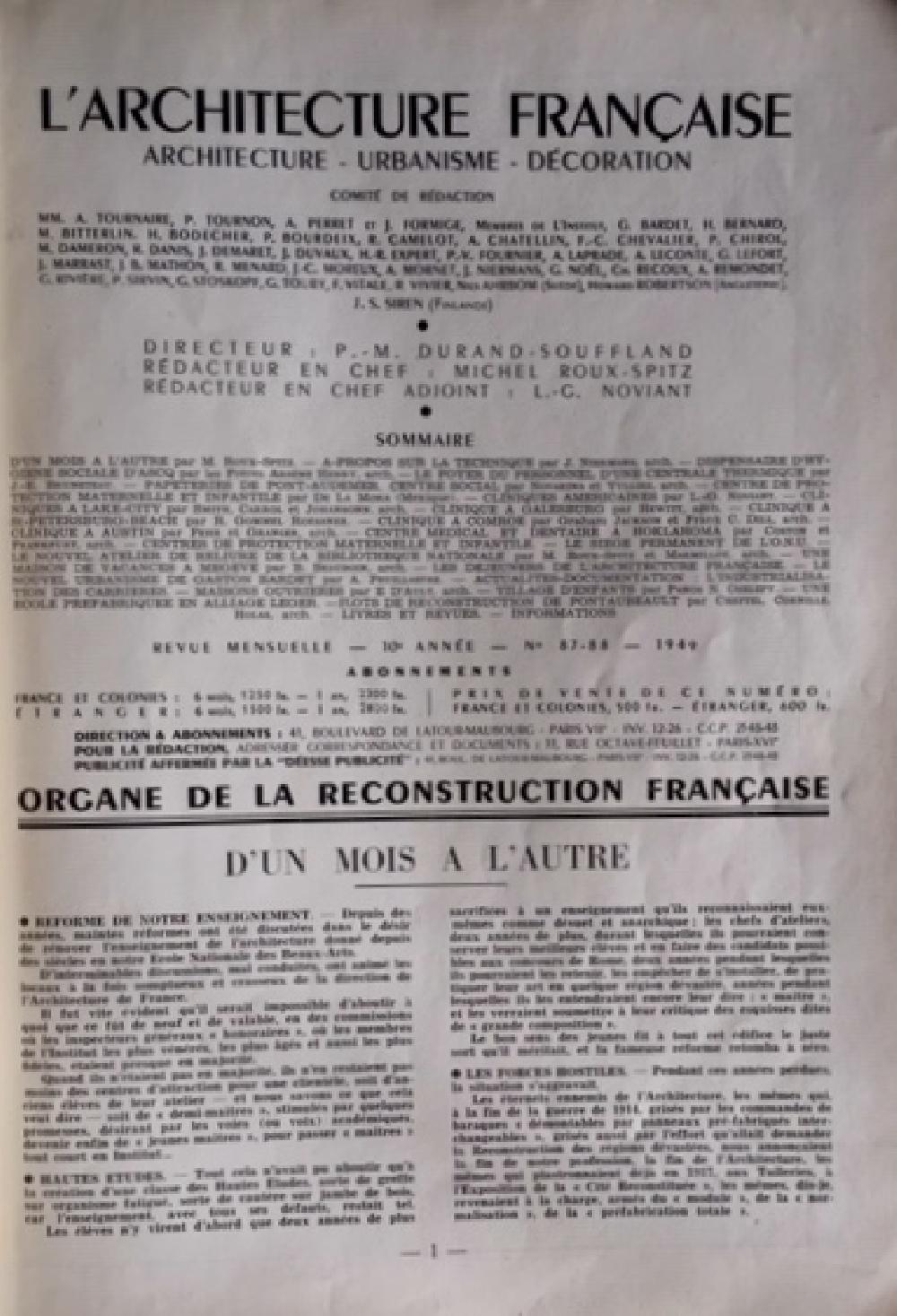 L'Architecture Française n°87-88