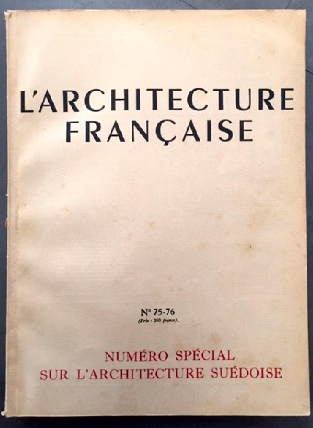 L'Architecture Française n°75-76