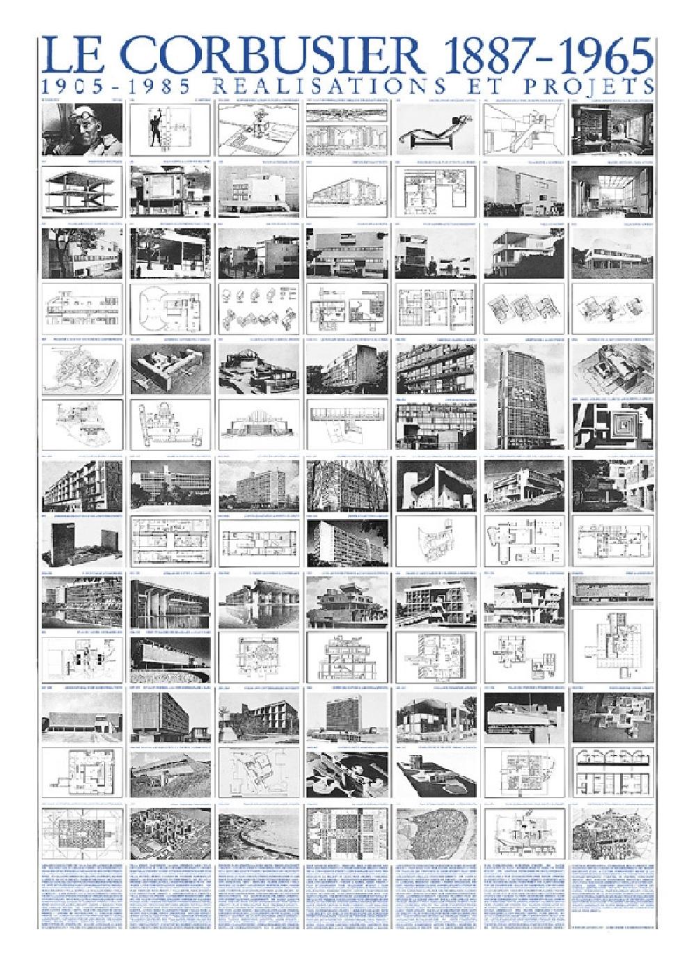 Le Corbusier - Réalisations et projets (Affiche)