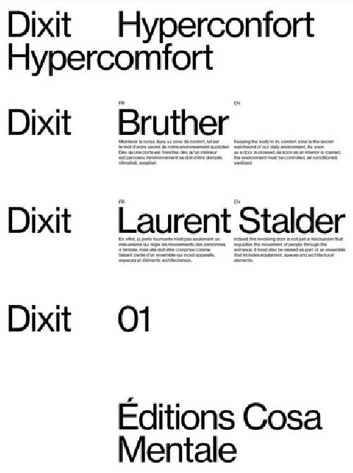 Dixit n°01  -  Hyperconfort  - Bruther, Laurent Stalder 