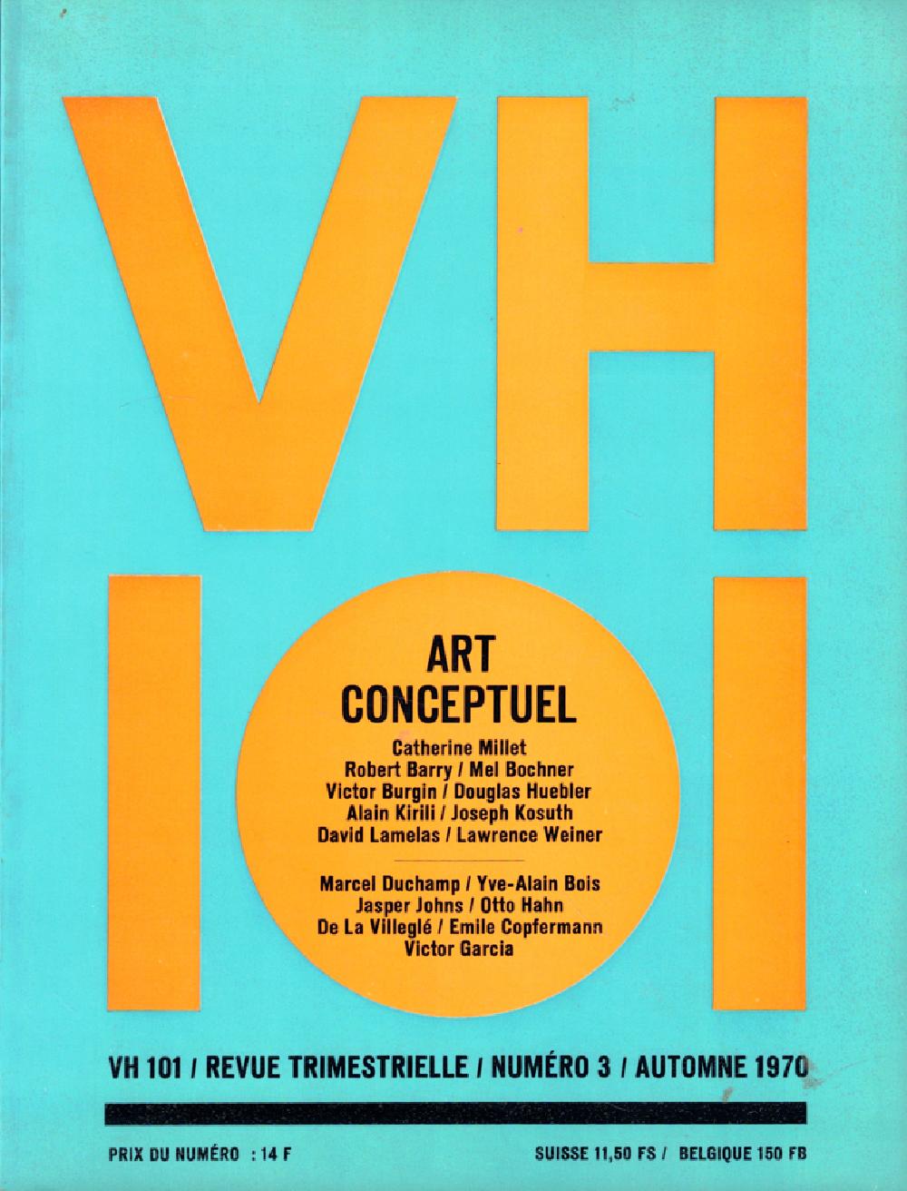VH101 numéro 3 - ART CONCEPTUEL 
