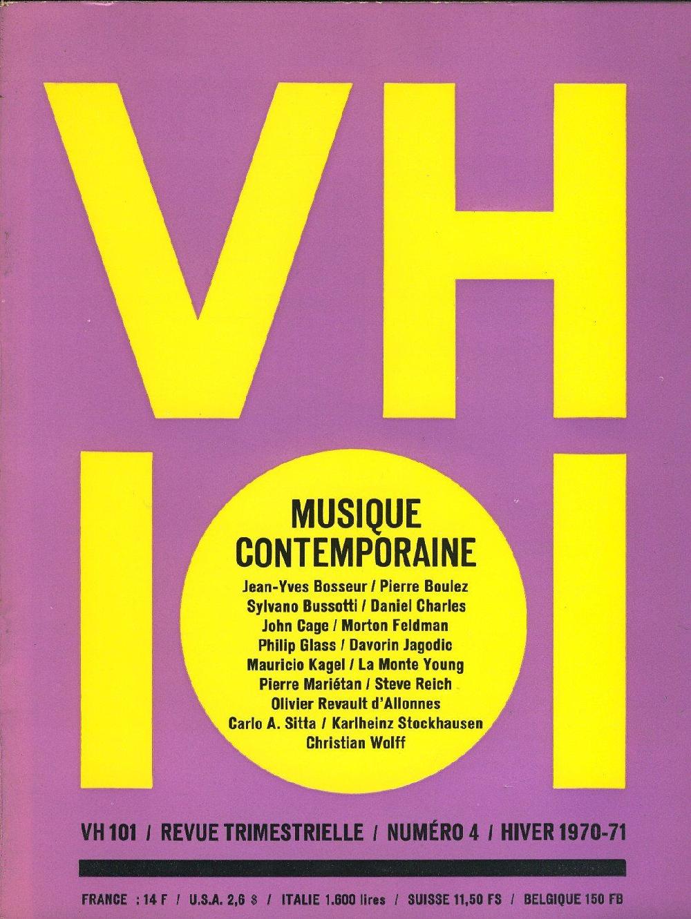 VH101 numéro 4 - MUSIQUE CONTEMPORAINE