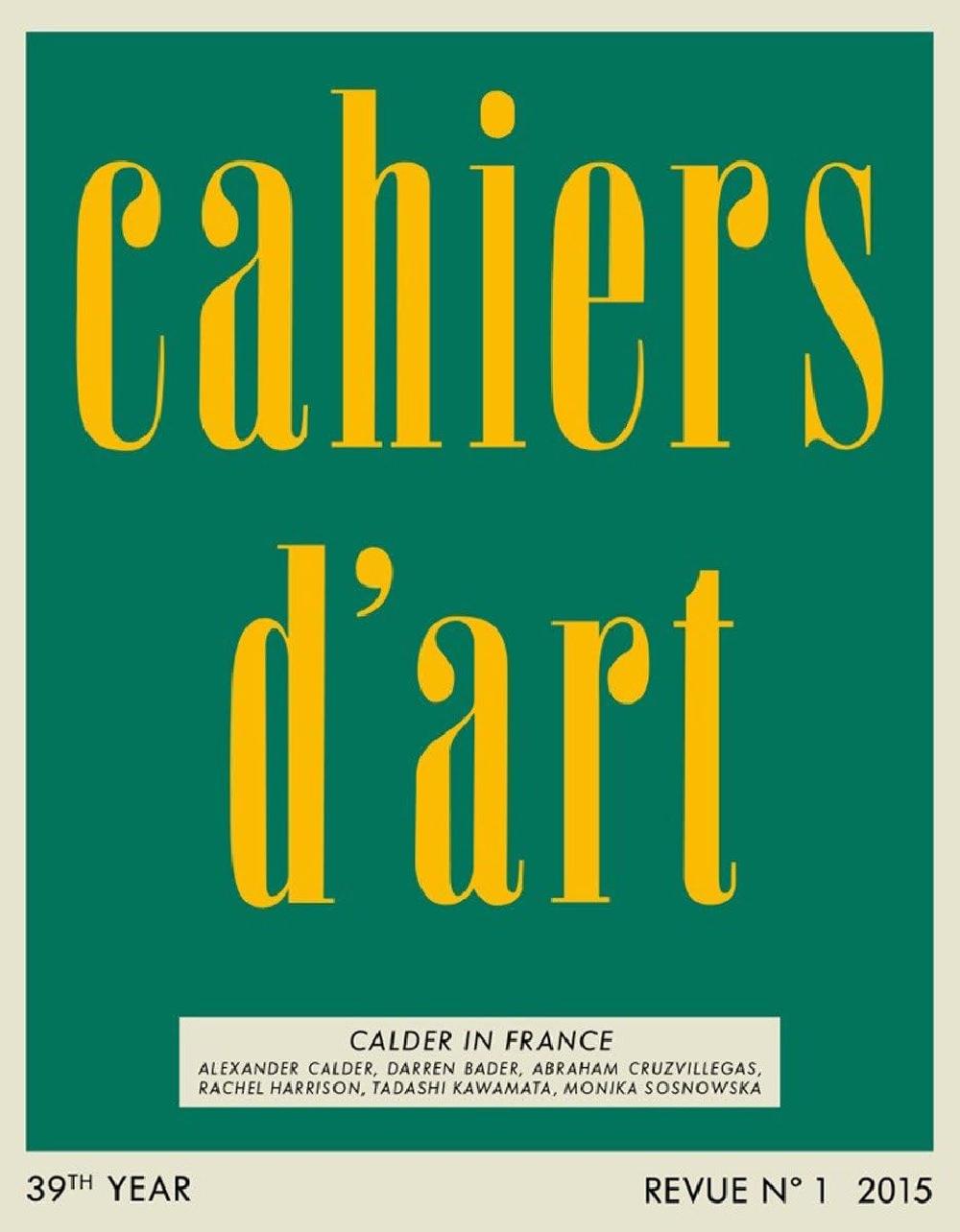 REVUE CAHIERS D ART NUMRO 1 - CALDER IN FRANCE 