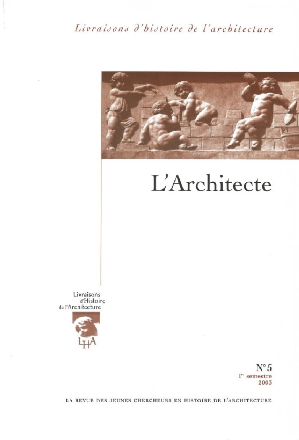 Livraisons d'histoire de l'architecture n°5