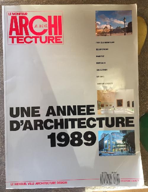 Une année d'architecture 1989